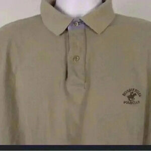 Beverly Hills Polo Club Polo Preppy Shirt Size L Men's Light Olive Green NWOT